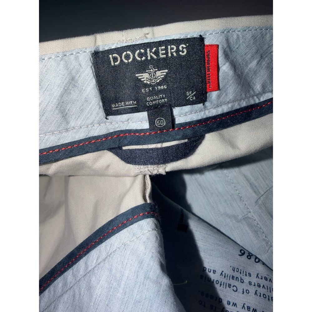 Docker men’s new Khaki with flexible waistband shorts - Picture 7 of 14